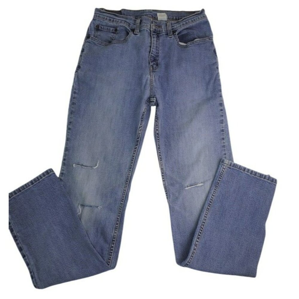 Levis 510 Jeans Womens Distressed Lower Rise Slim Fit Stretch Size 10  JH819